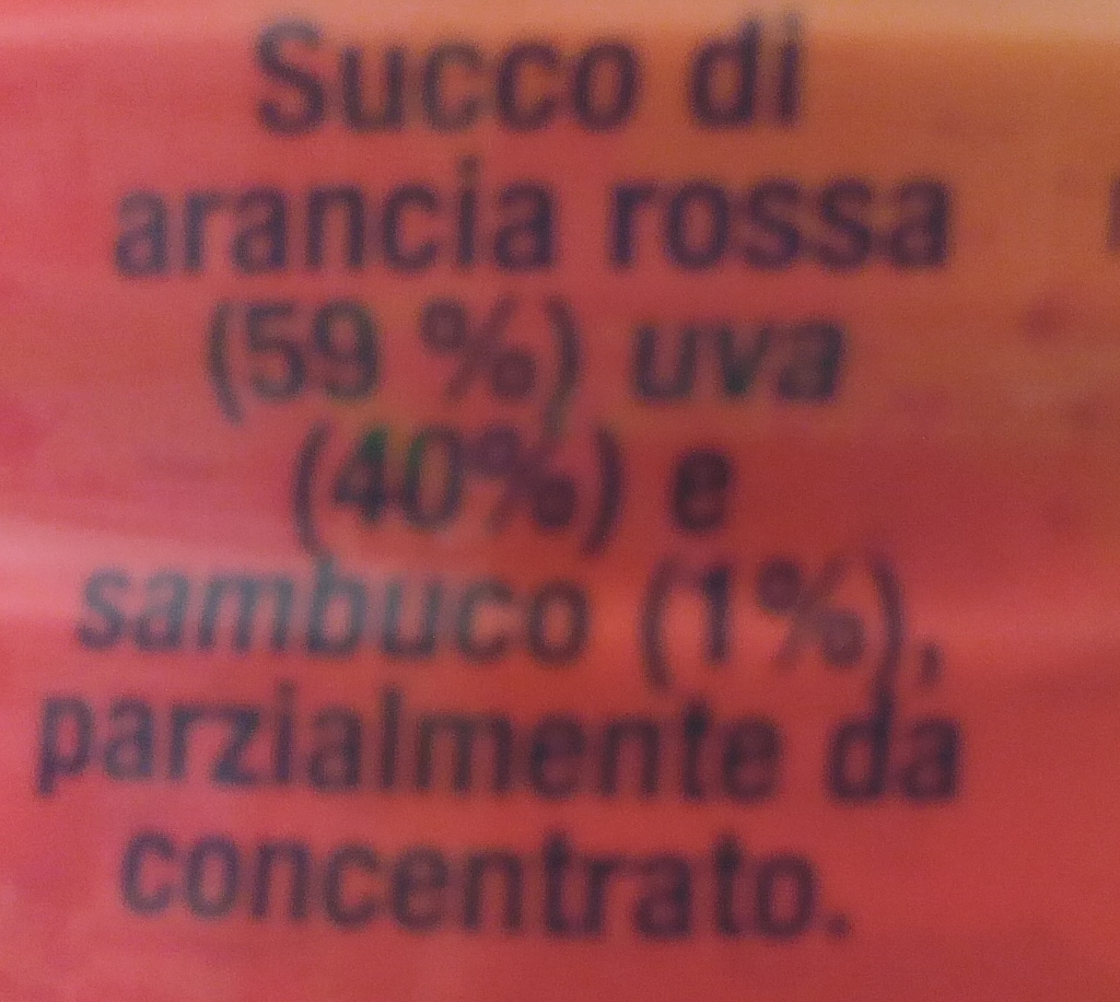 Santal 100% Frutta Arance Rosse Siciliane con Succo d'Uva e Sambuco