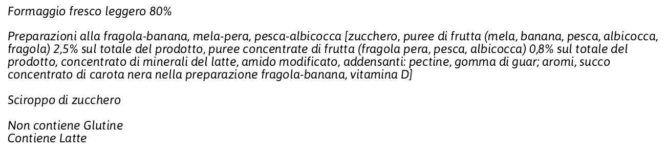 Fruttolo Nestlè  Frutta Mista Fragola e Banana - Mela e Pera - Pesca e Albicocca 6 x 50 g