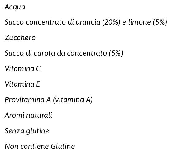 Pago Succo di Frutta, Arancia - Carota - Limone, Bottiglia Vetro Monodose 20 Cl