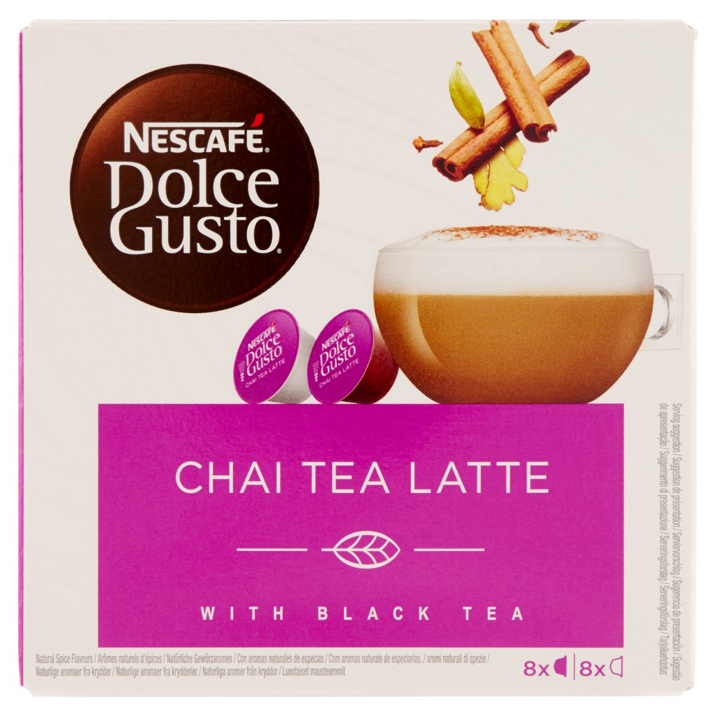 Nescafé Dolce Gusto Chai Tea Latte Tè con Latte Speziato 16 Capsule (8 Tazze)