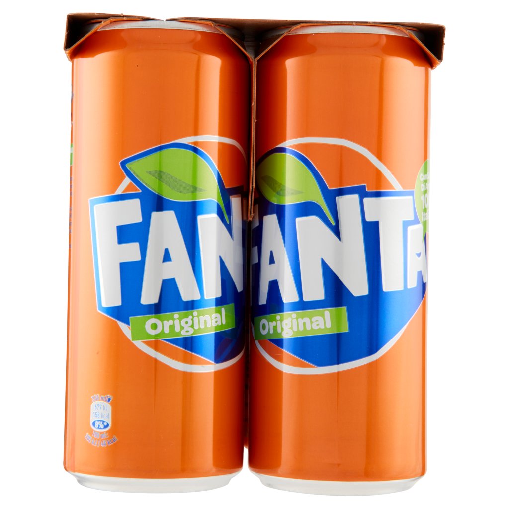 Fanta Orange Original, Bibita Gassata 330ml x 4 (Lattina)