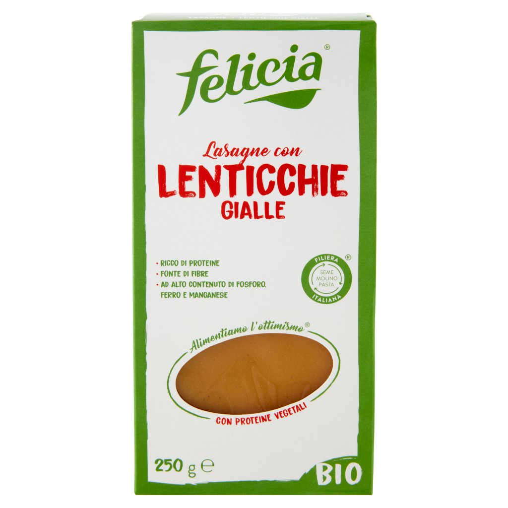 Felicia Lasagne con Lenticchie Gialle Bio