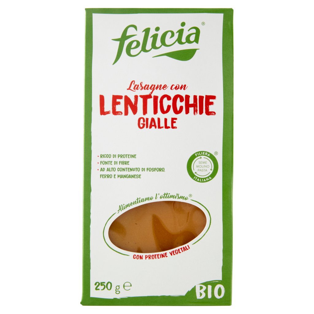 Felicia Lasagne con Lenticchie Gialle Bio