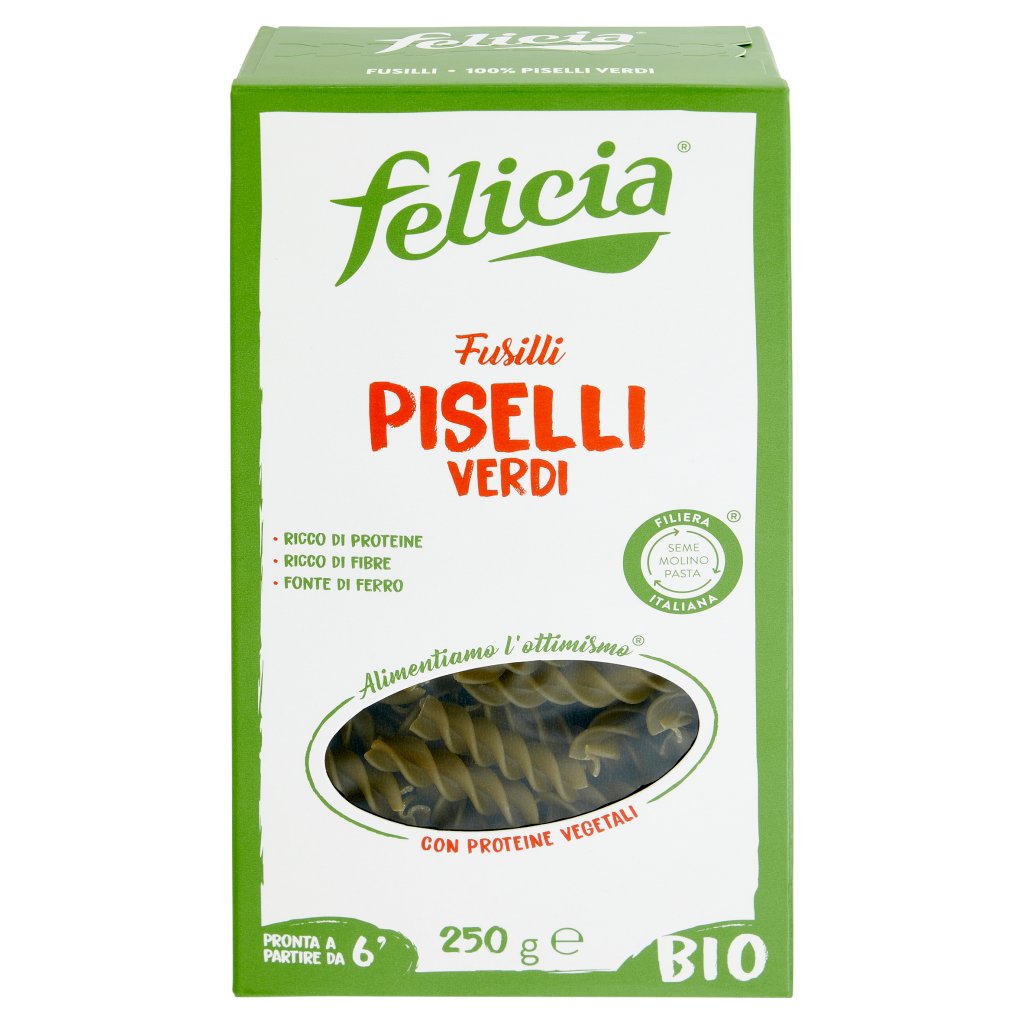 Felicia Fusilli Piselli Verdi Bio