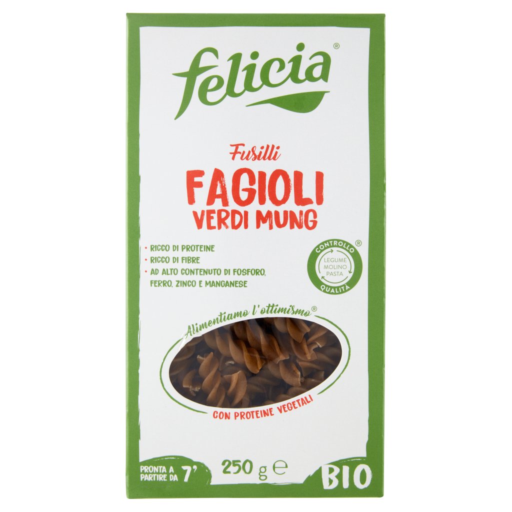 Felicia Fusilli Fagioli Verdi Mung Bio
