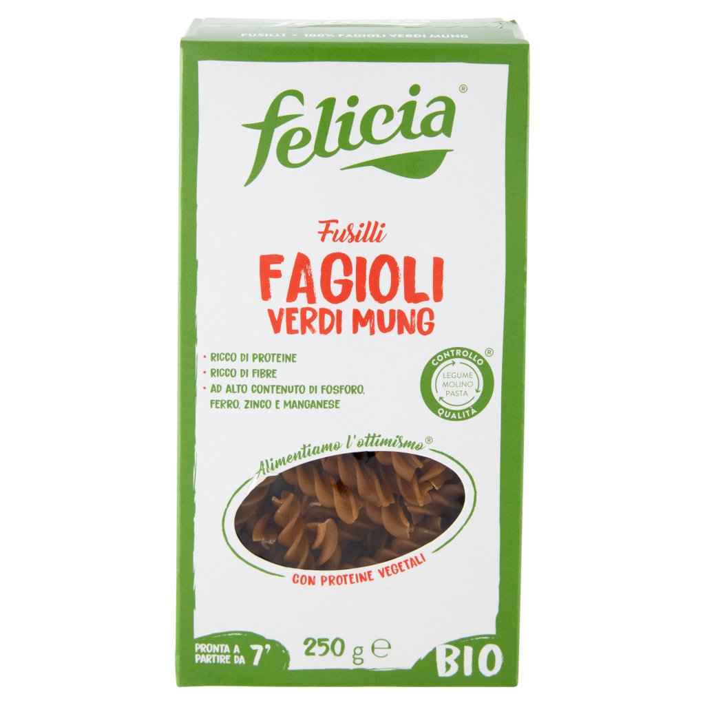 Felicia Fusilli Fagioli Verdi Mung Bio