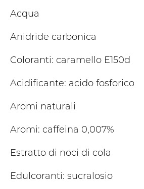 Molecola Molecola senza Zuccheri Aggiunti Sugar Free Italian Cola