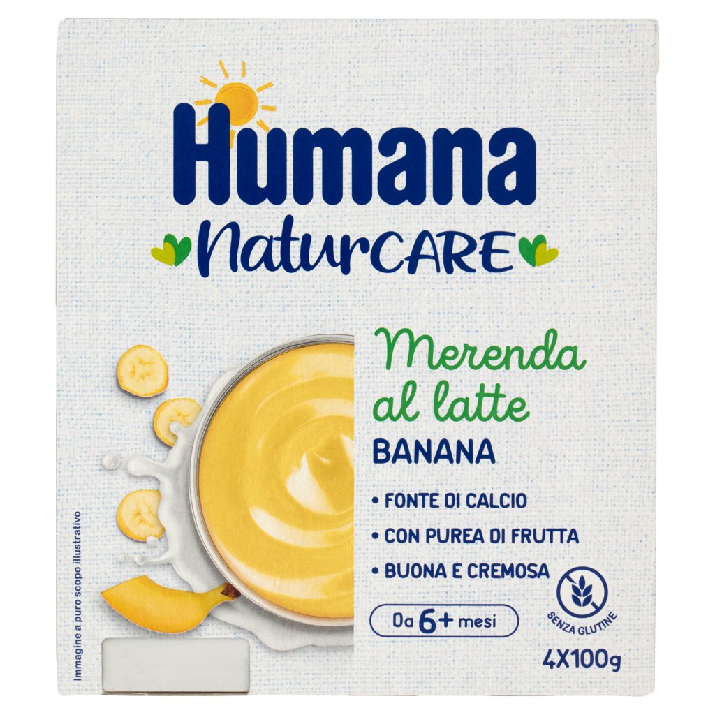 Humana Naturcare Merenda al Latte Banana 4 x 100 g