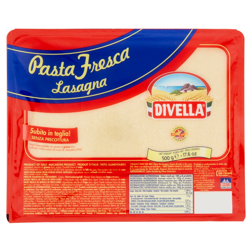 Divella Pasta Fresca Lasagne