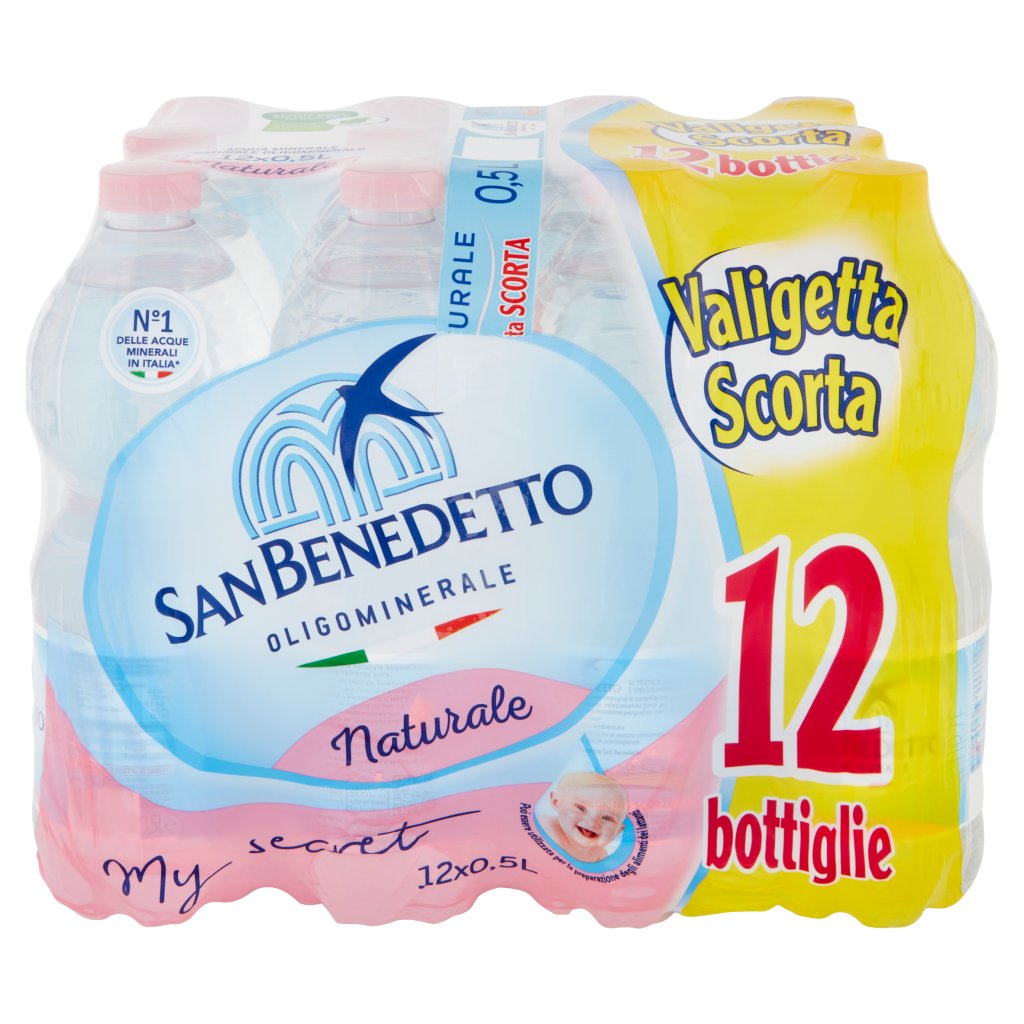 San Benedetto Acqua Minerale  Fonte Benedicta Naturale 0,5lx12