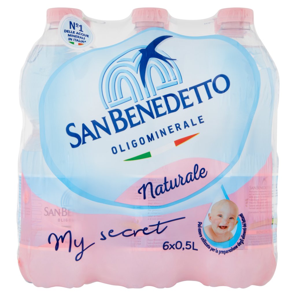 San Benedetto Acqua Minerale  Fonte Benedicta Naturale 0,5lx6