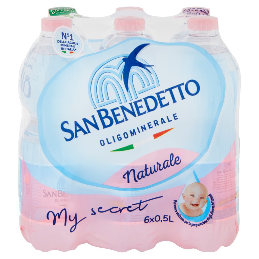 San Benedetto Acqua Minerale  Fonte Benedicta Naturale 0,5lx6
