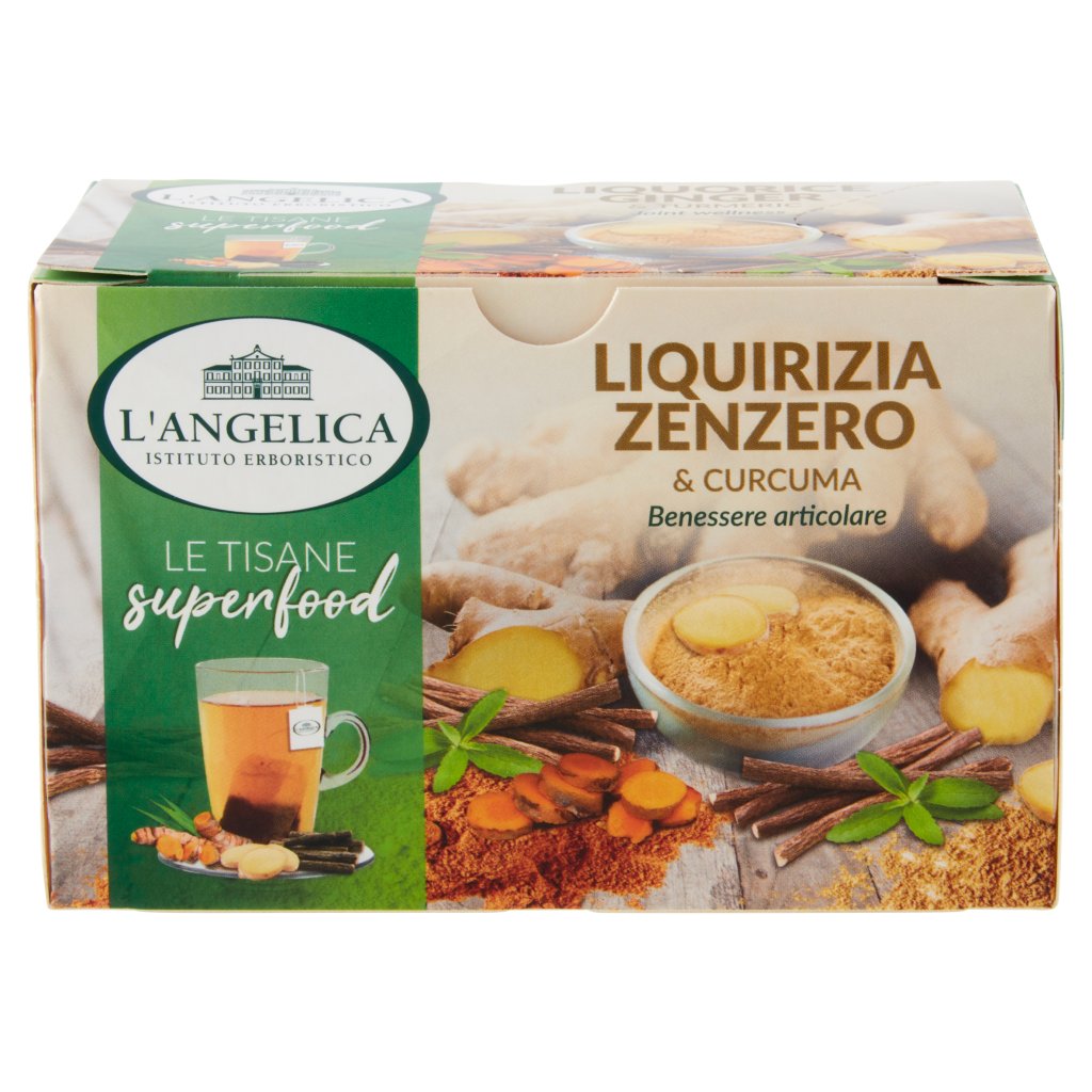 L'angelica Le Tisane Superfood Liquirizia Zenzero & Curcuma 18 Filtri 33,3  g