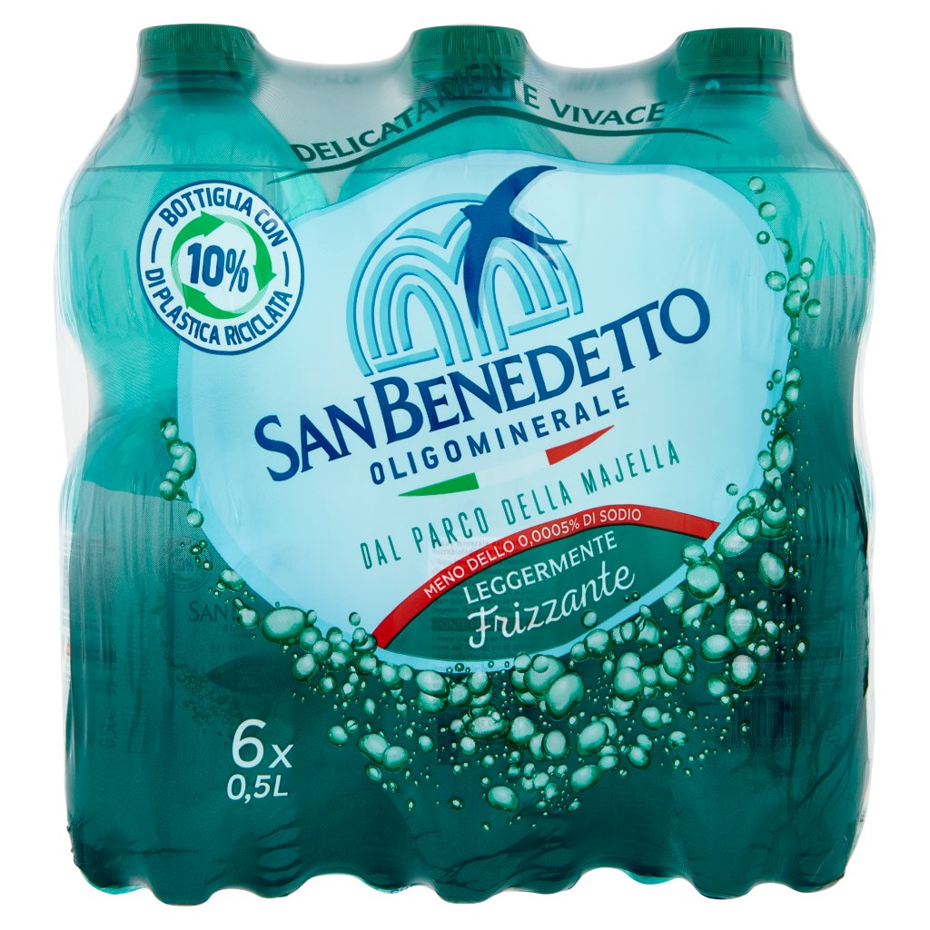 San Benedetto Acqua Minerale  dal Parco della Majella Legg. Frizzante 0,5lx6