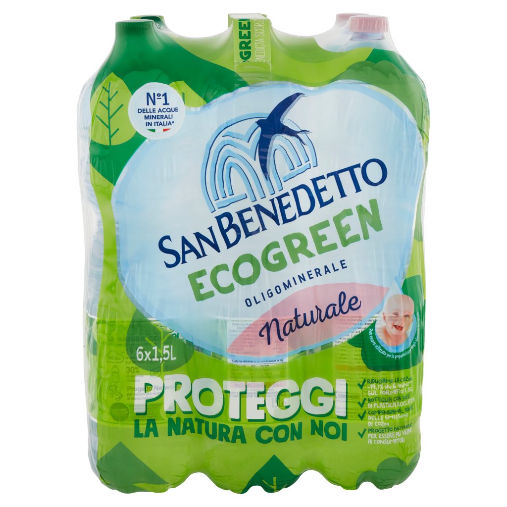 San Benedetto Acqua Naturale Benedicta Ecogreen 1,5l x 6