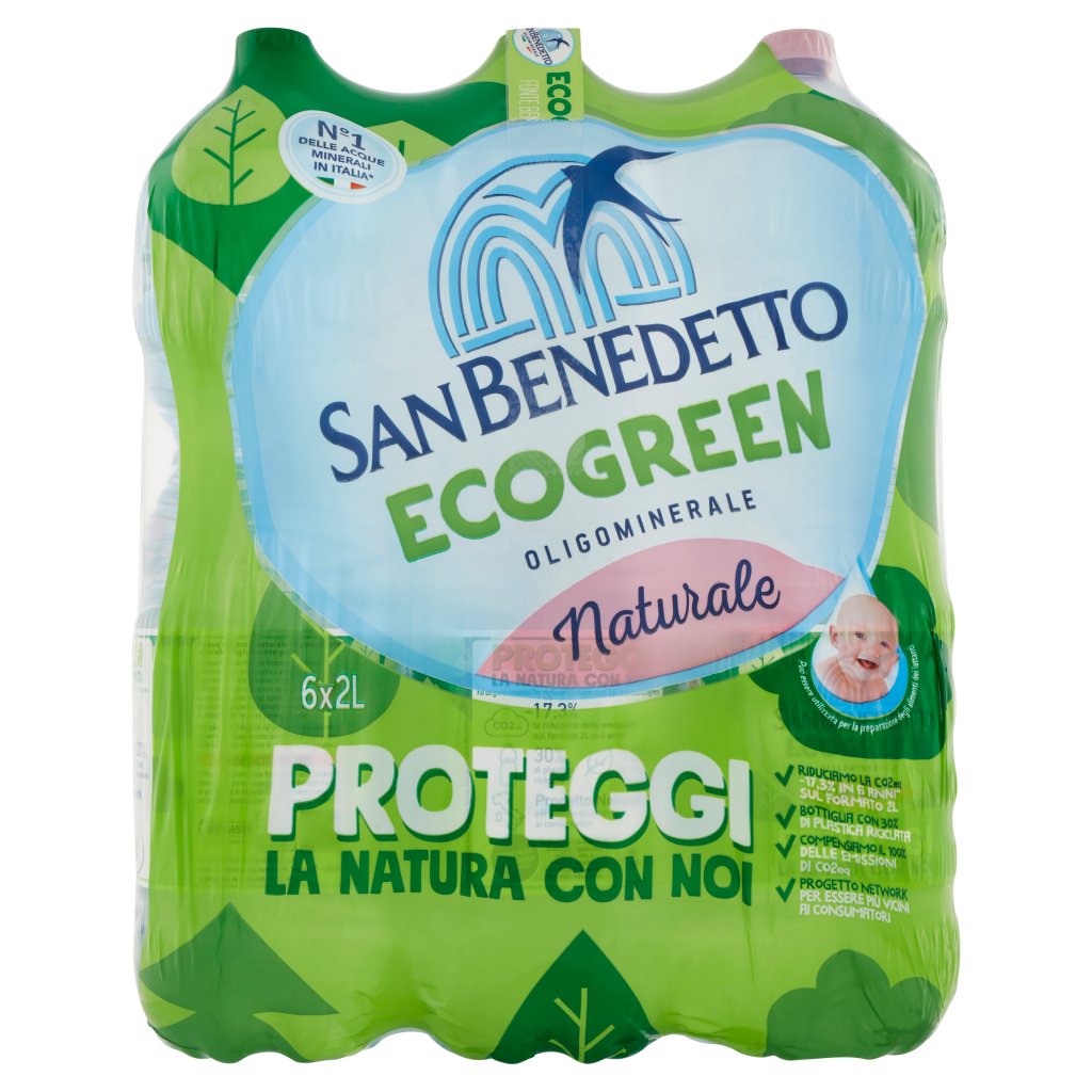 San Benedetto Acqua Naturale Benedicta Ecogreen 2l x 6