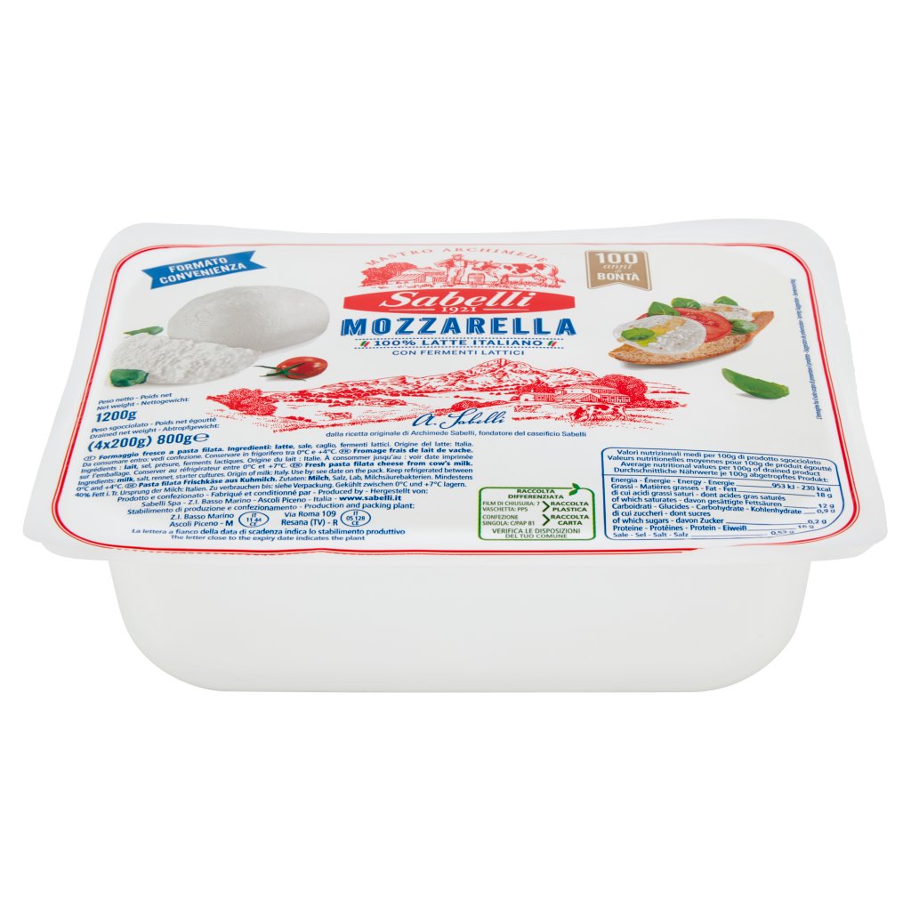 Sabelli Mozzarella 4 x 200 g