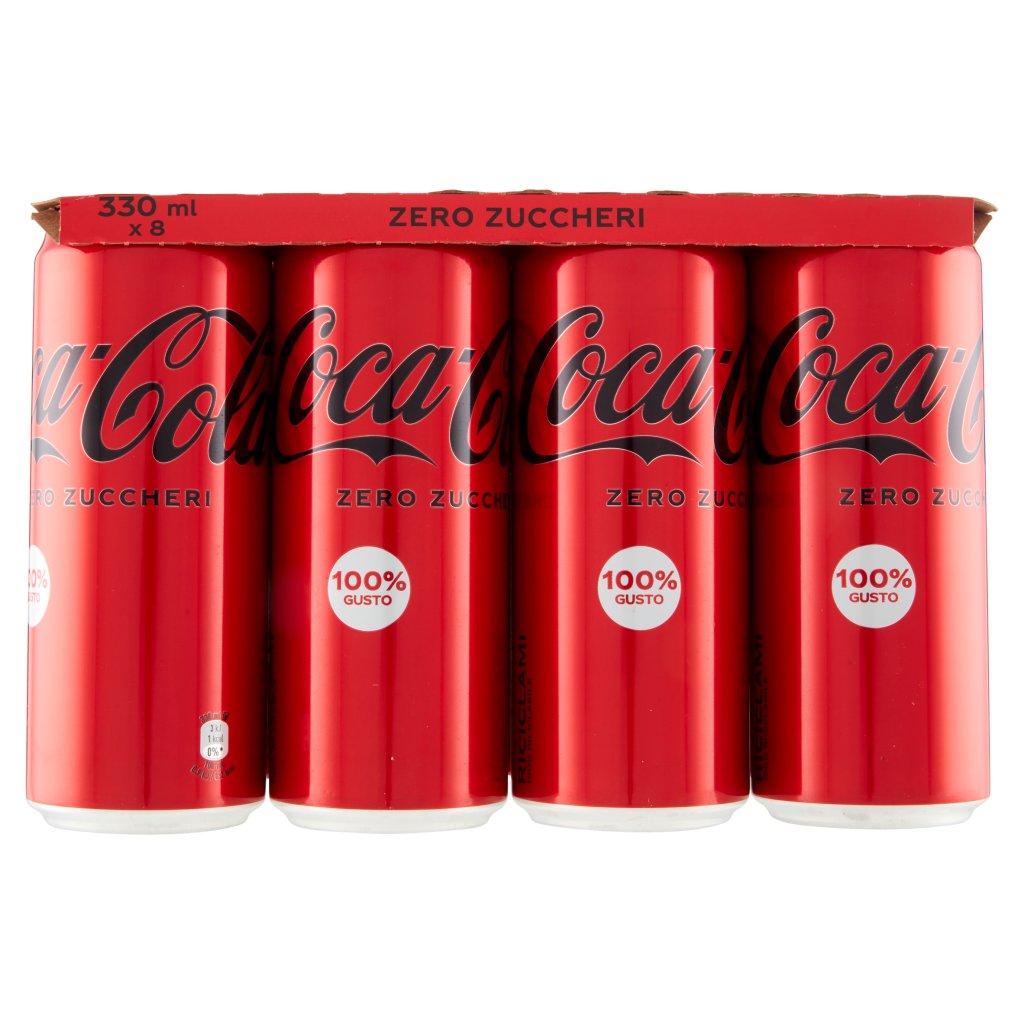 Coca Cola Zero Coca-cola Zero Zuccheri 330 Ml x 8 (Lattina)