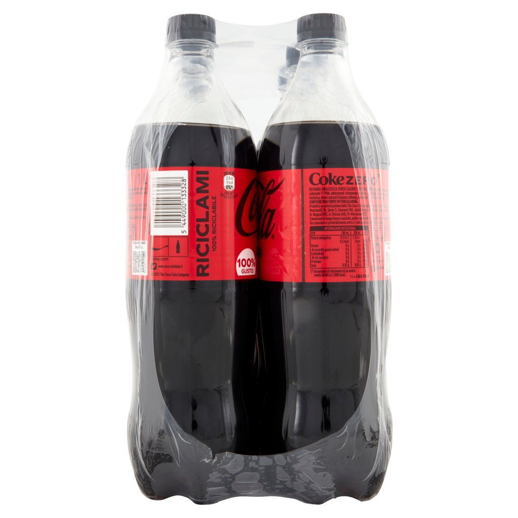 Coca Cola Zero Coca-cola Zero Zuccheri 1 Lt x 6 (Pet)