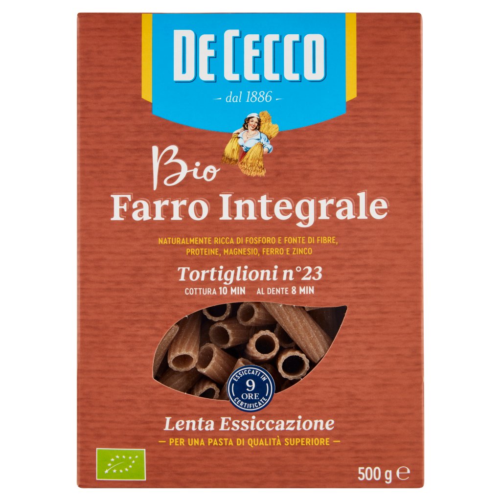 De Cecco Bio Farro Integrale Tortiglioni N°23