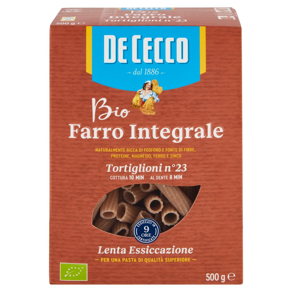 De Cecco Bio Farro Integrale Tortiglioni N°23