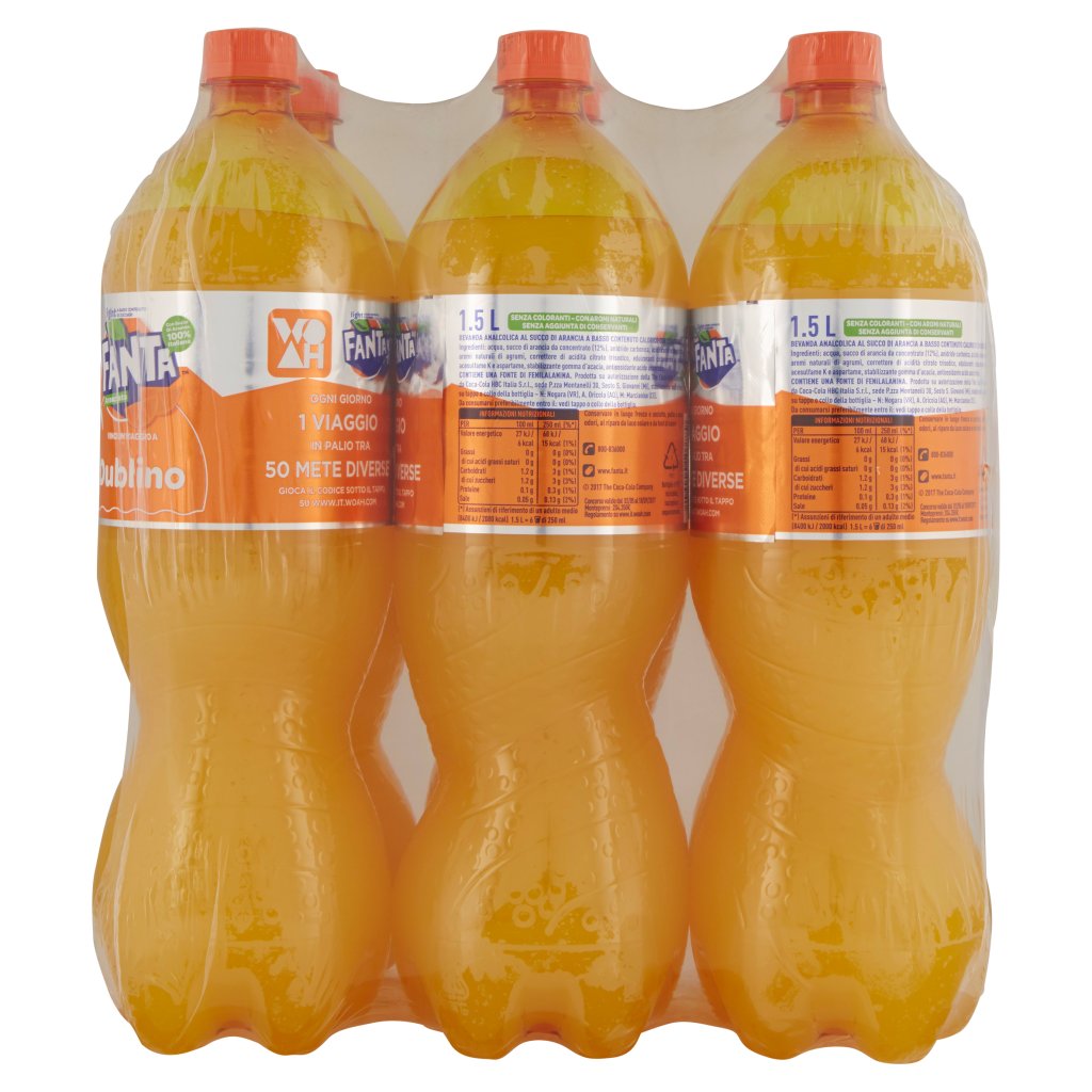 Fanta Orange Zero Bottiglia di Plastica