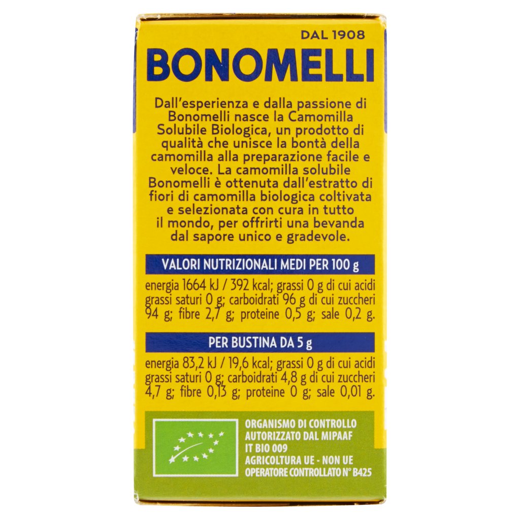 Bonomelli Camomilla Solubile Classica 20 bustine, Concentrato Estratto da  Fiori Selezionati, Dona Momenti di Calma e Relax