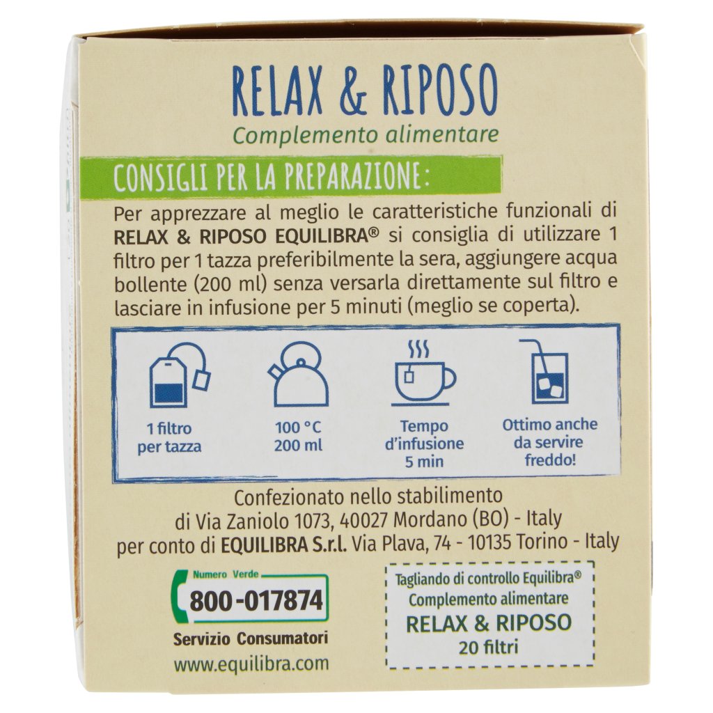 Equilibra Relax & Riposo Bio 20 x 1,5 g