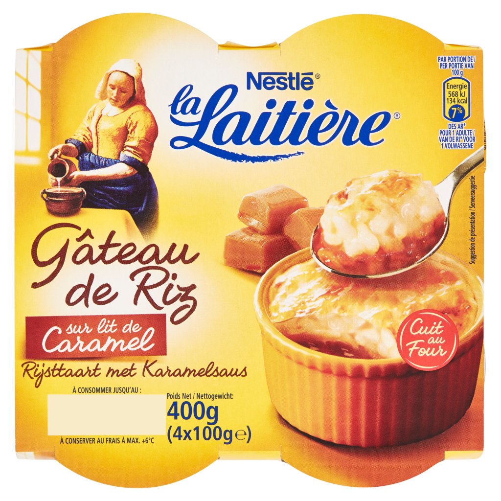 Nestlé La Laitière Riso e Caramello 4 x 100 g