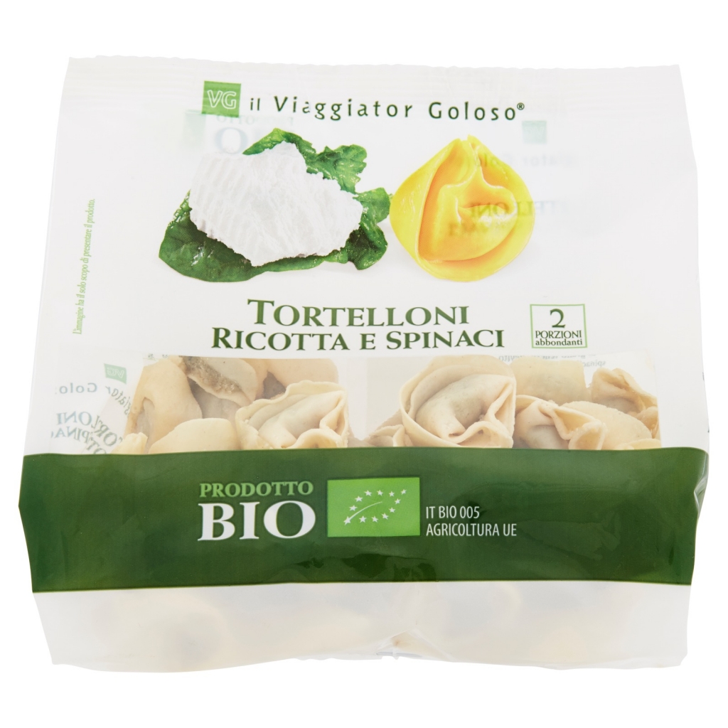 Unes Tortelloni Ricotta e Spinaci il Viaggiator Goloso Prodotto Bio