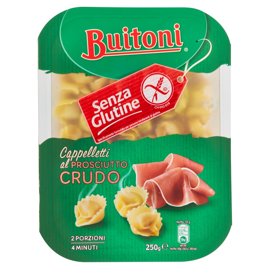 Buitoni Senza Glutine Cappelletti al Prosciutto Crudo Pasta Fresca all'Uovo senza Glutine