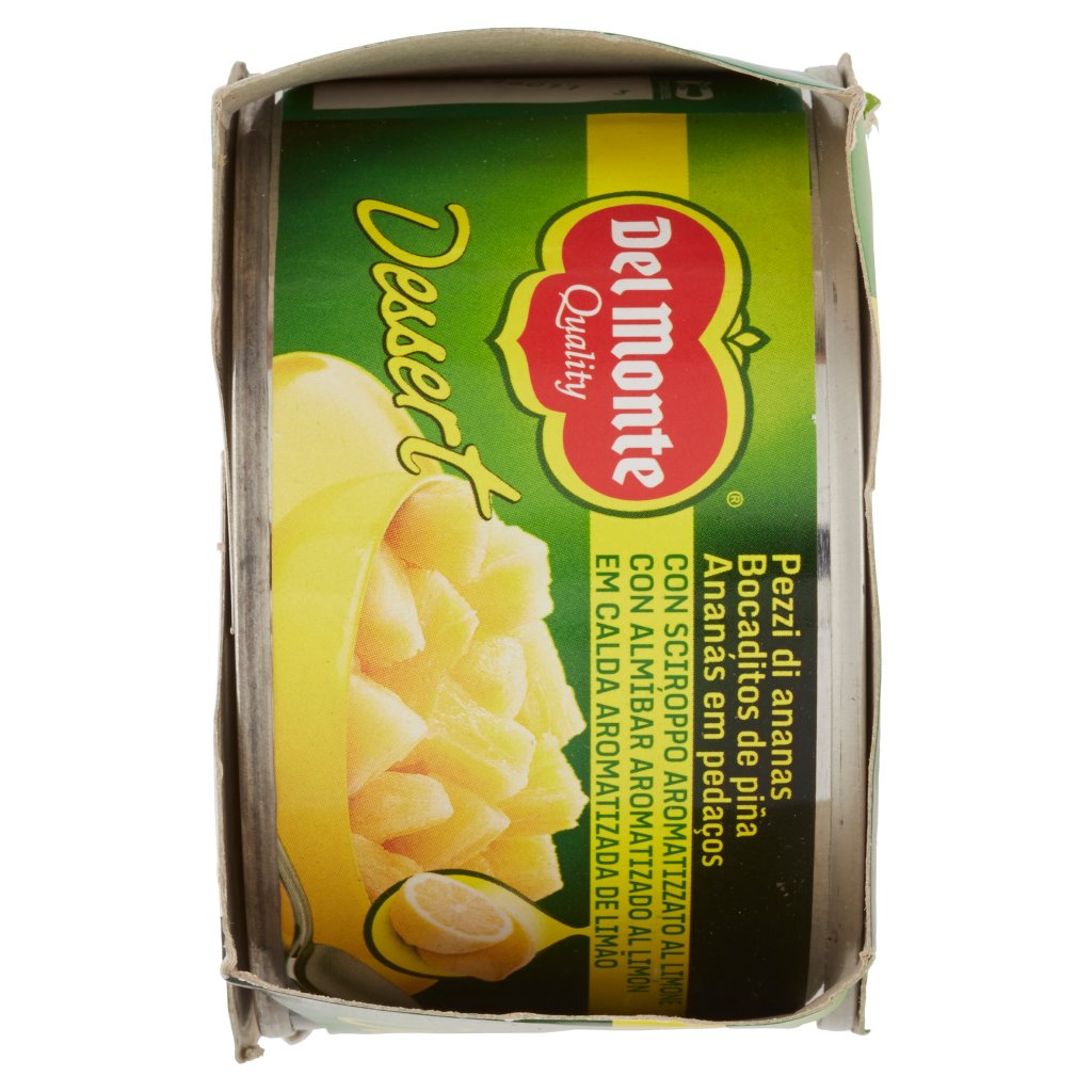 del Monte Dessert Pezzi di Ananas con Sciroppo Aromatizzato al Limone 2 x 235 g