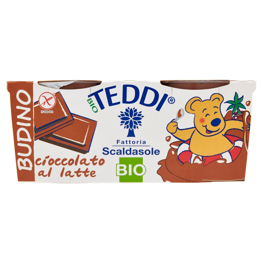 Teddi Bio Budino Cioccolato al Latte Bio 2 x 100 g