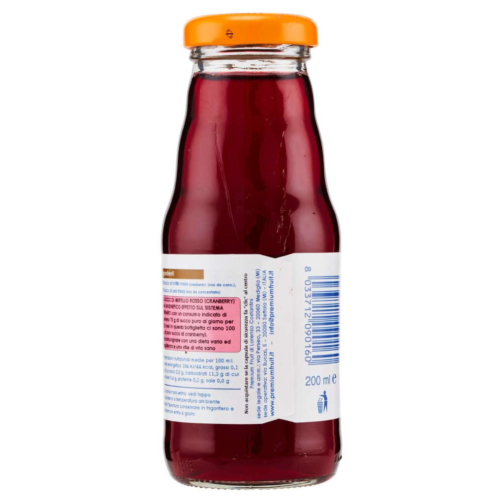 Premiumfruit Premium Juice Mirtillo Rosso Spremuta