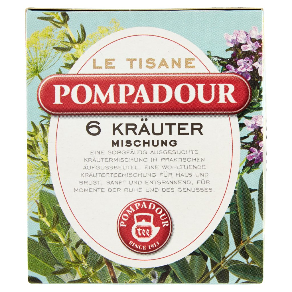 Pompadour Le Tisane Wellness 6 Erbe