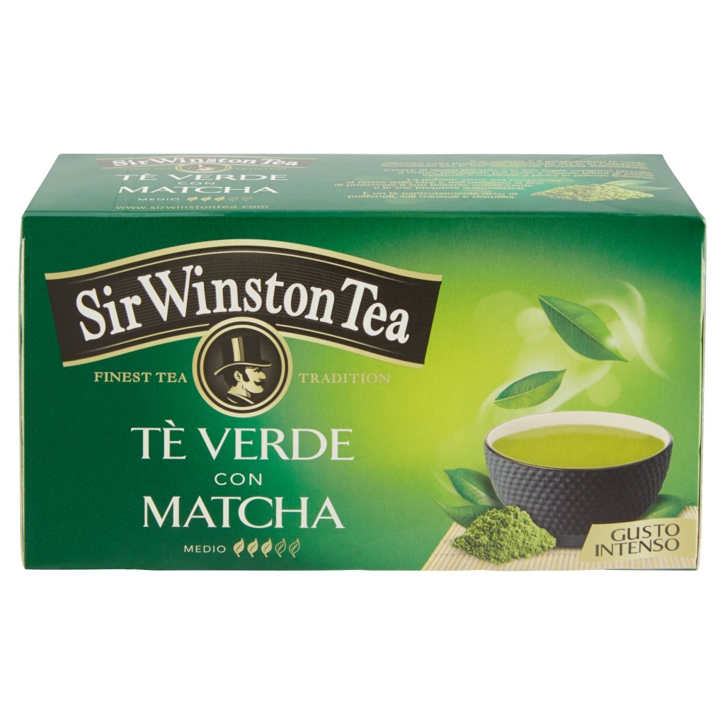 Sir Winston Tea Tè Verde con Matcha 20 x 1,85 g