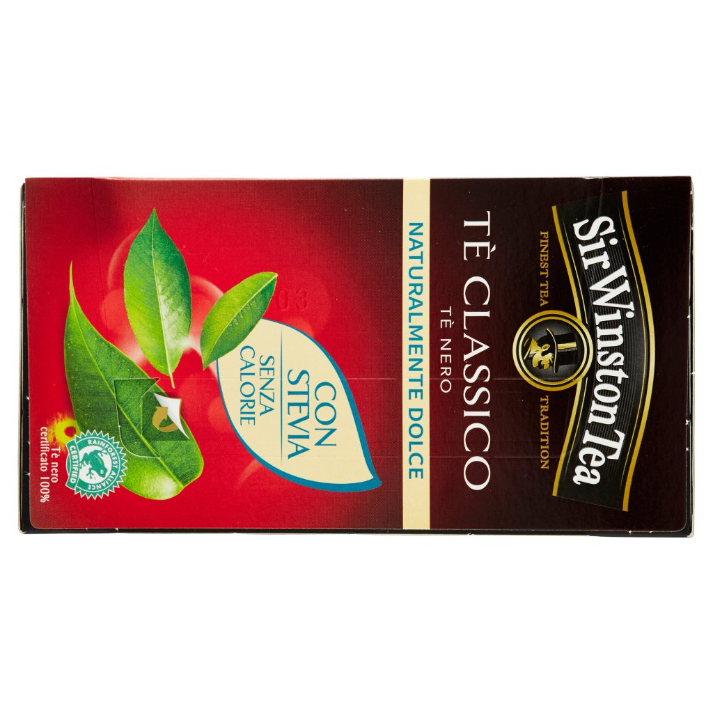 Sir Winston Tea Naturalmente Dolce Tè Classico Tè Nero 20 Bustine