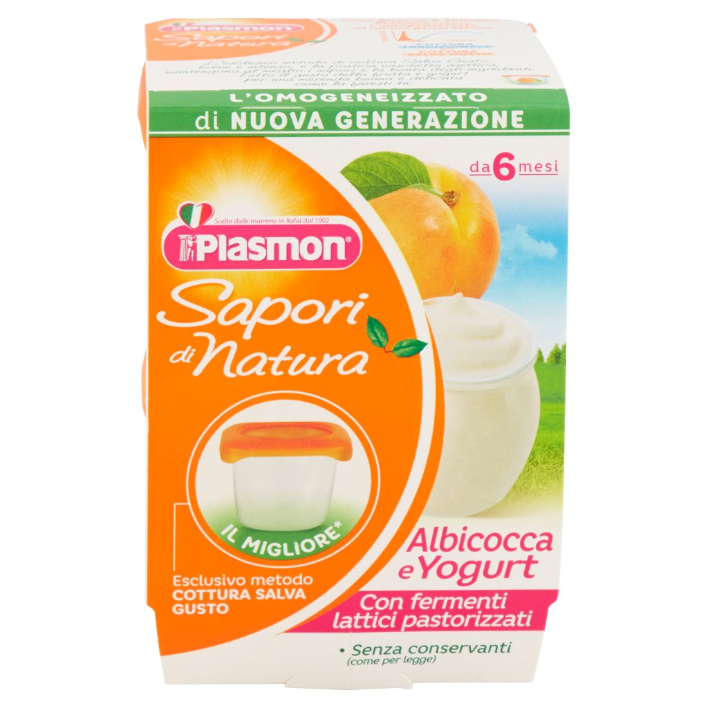 Plasmon Sapori di Natura Albicocca e Yogurt 2 x 120 g