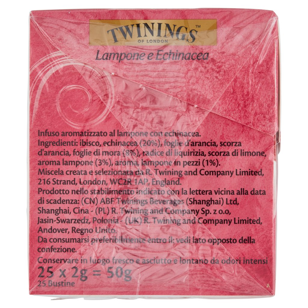 Twinings Infuso Aromatizzato Lampone e Echinacea