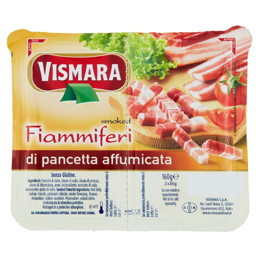 Vismara Fiammiferi di Pancetta Affumicata 2 x 80 g