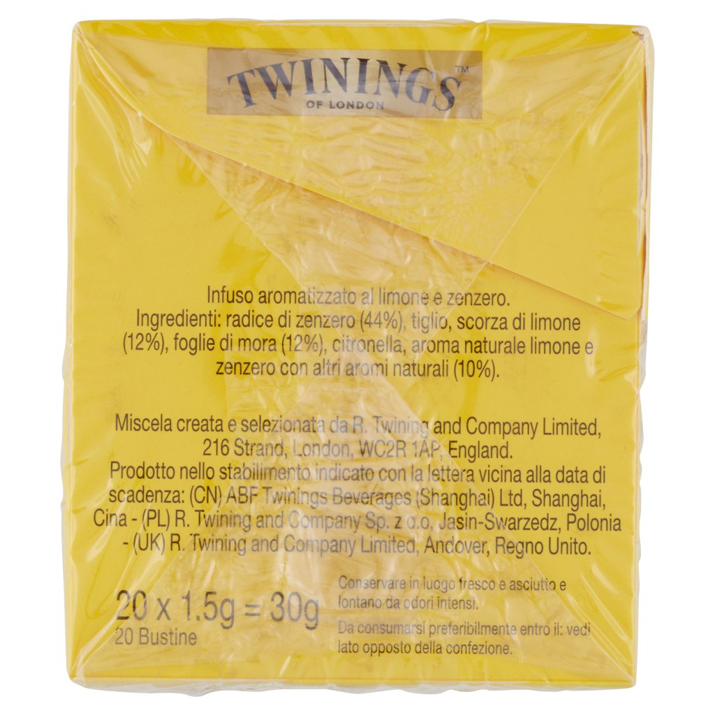 Twinings Infuso Aromatizzato Limone e Zenzero