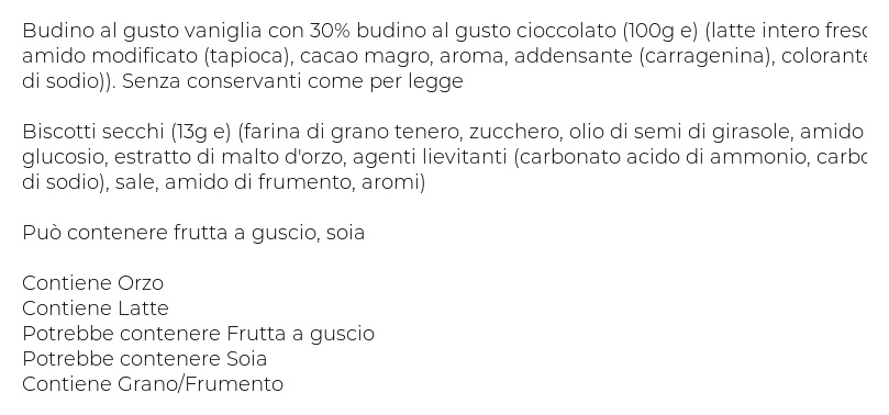 Cameo Muu Muu Merenda Budino Gusto Vaniglia con Macchie Gusto Cioccolato + Biscotti