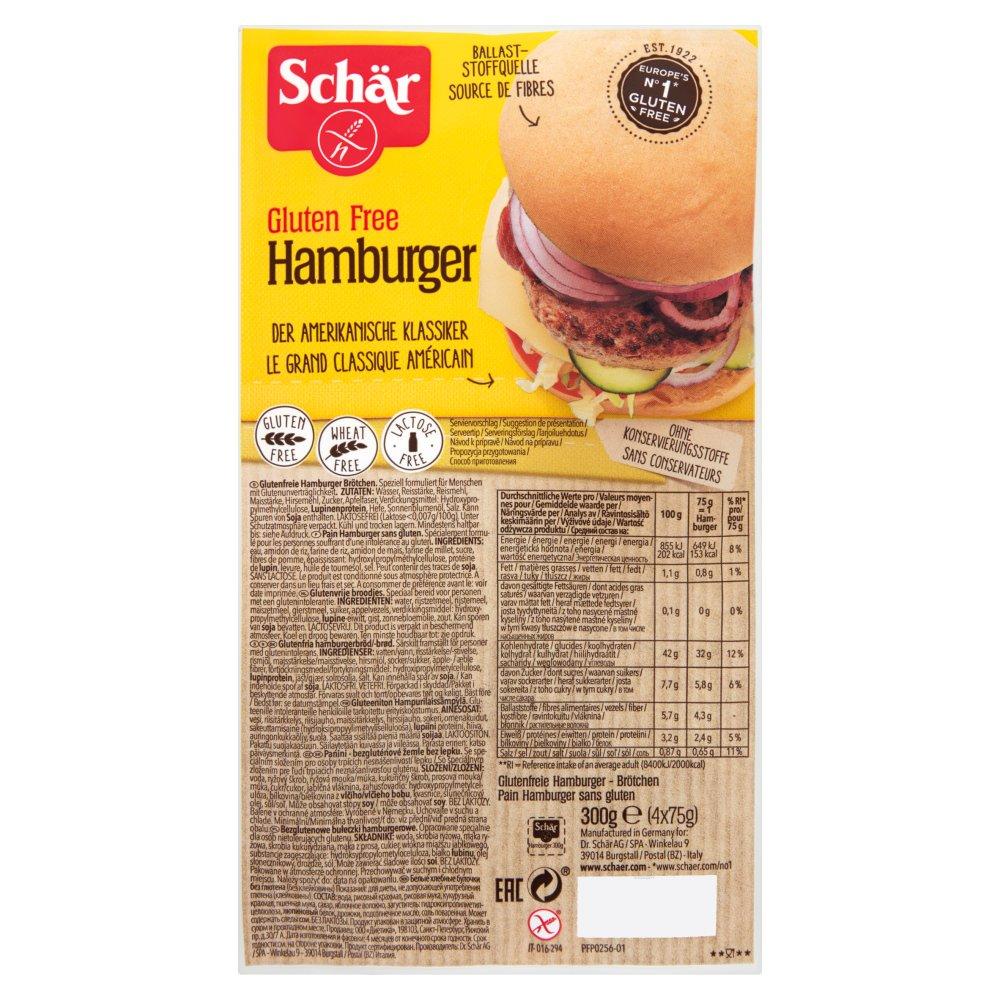 Schär Bezglutenowe Bułki Do Hamburgera 4x75g Everli