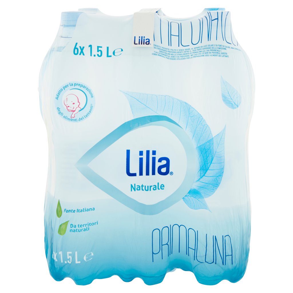 Lilia Primaluna, Acqua Minerale Naturale 1,5l x 6 (Pet)