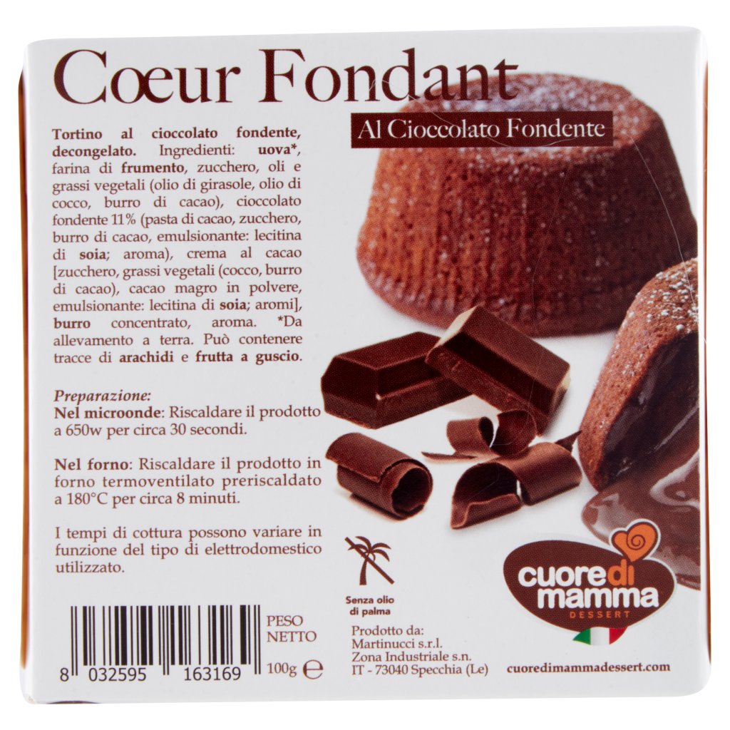 Cuore di Mamma Cœur Fondant al Cioccolato Fondente