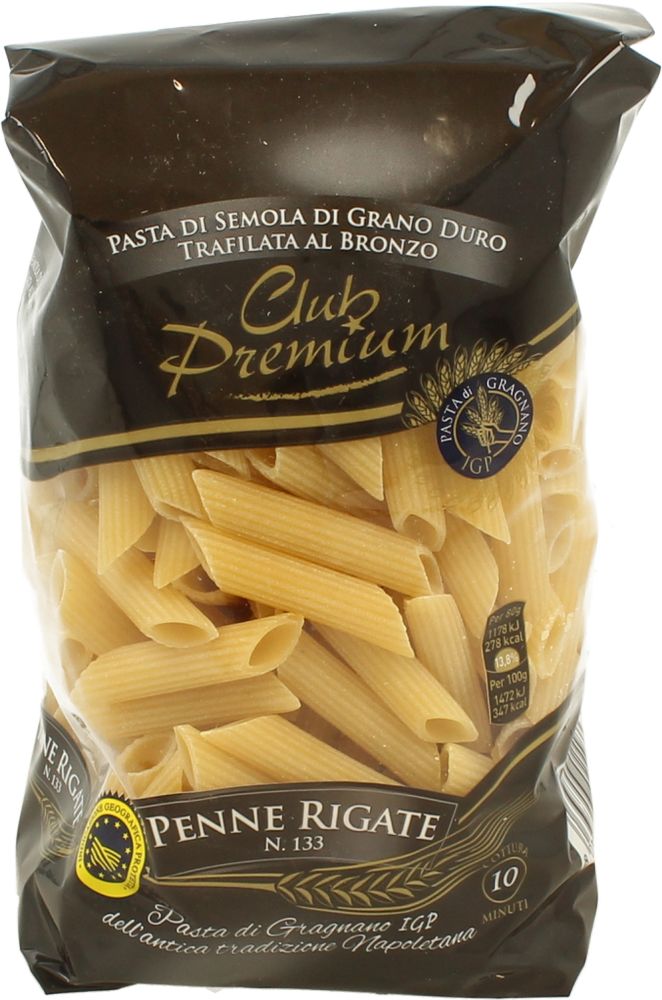 Pasta di Semola Penne Rigate Club Premium 500 g