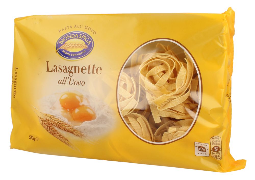 Bionda Spiga Pasta all'Uovo Lasagnette Bionda Spiga 500 g