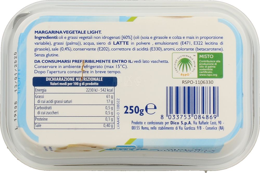 Margarina Light Vivi Wellness 250 g
