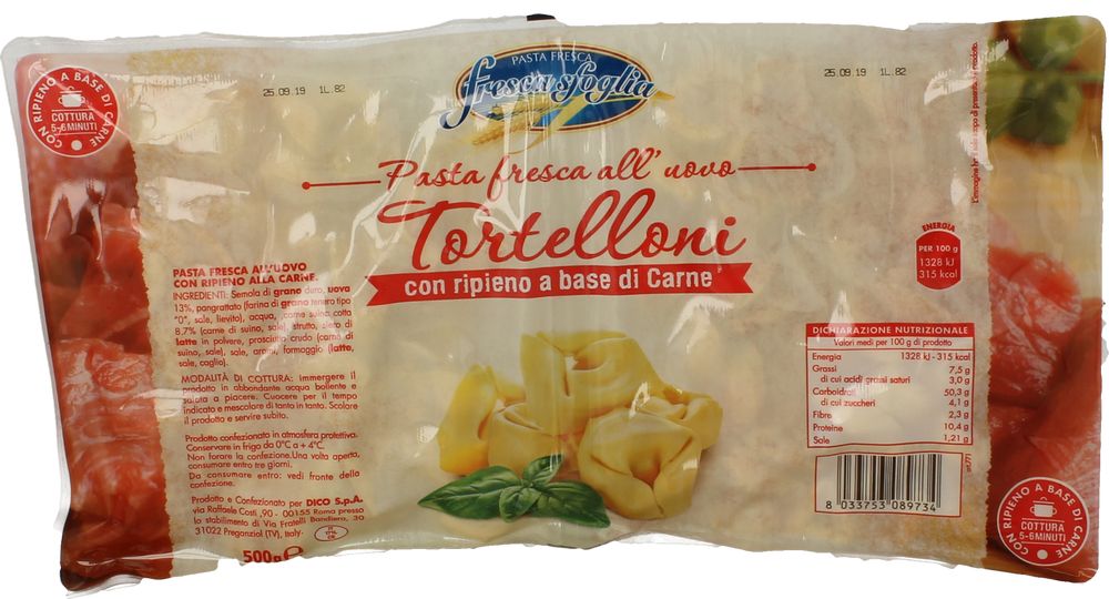 Pasta Fr.Tortelloni Carne Fresca Sfoglia 250 g x 2