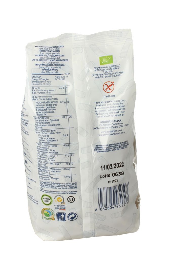 Pasta Grano Saraceno 100% Bio Tortiglioni 250 g